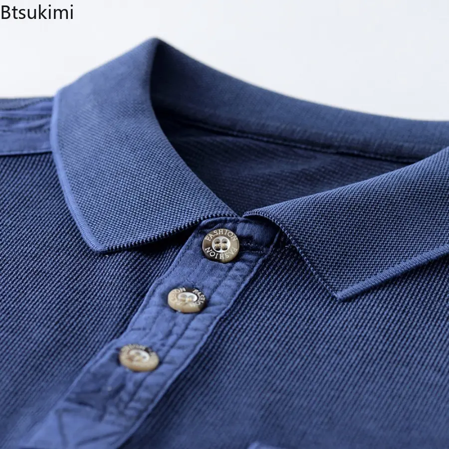 Men's Summer Short Sleeve Polo Shirts Fashion Patchwork Design Lapel Casual Shirts Men Loose Embroidery Business Tops Sport Tees