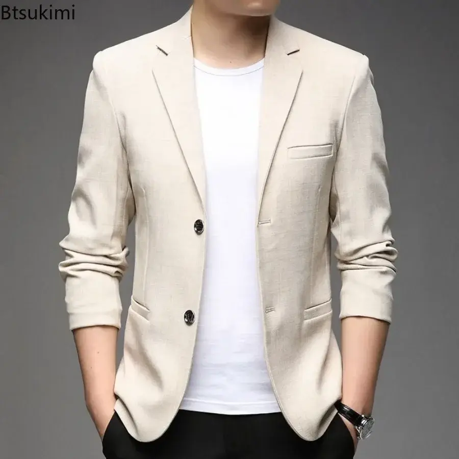 New Men's Formal Clothing Suit Jackets Spring Autumn Men Business Casual Suit Coats Fashion Solid Slim Fit Blazer Jackets 4XL