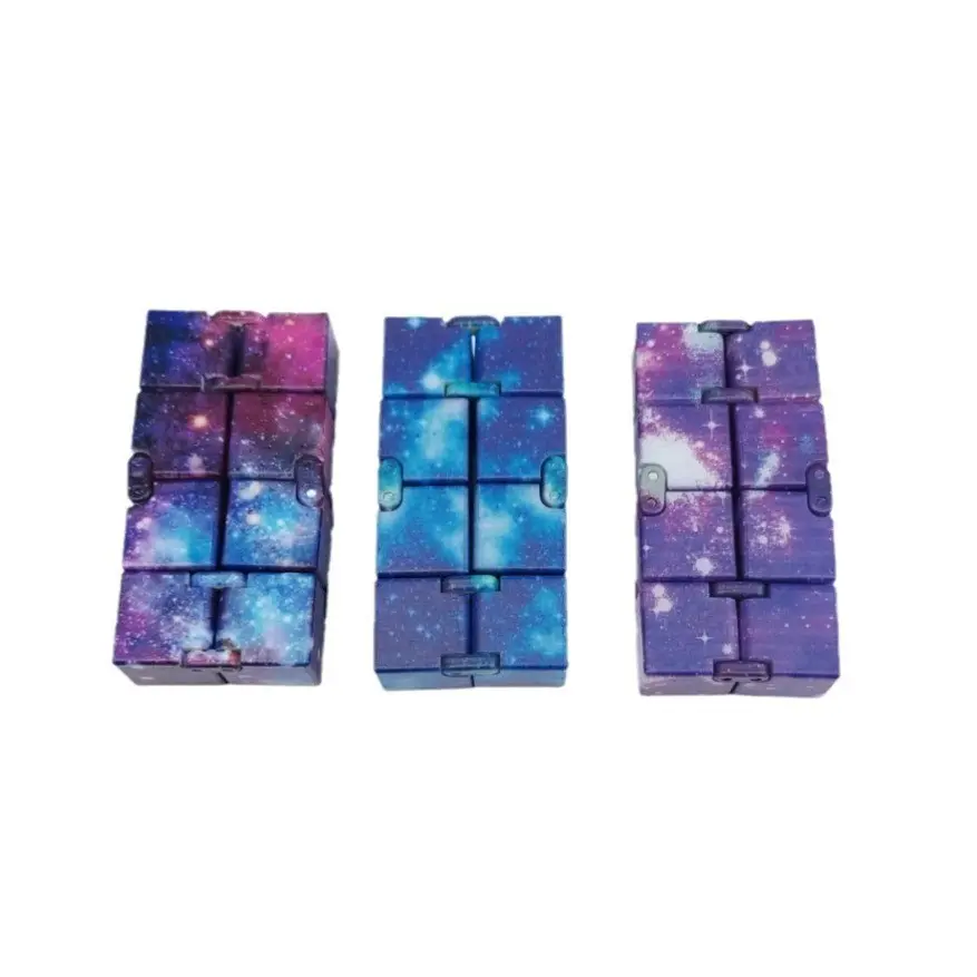 Starry Sky Infinite Magic Cube Toy - Brain Teaser Puzzle Cube Colorful Rotating Speed Puzzle Cube for Adults And Kids