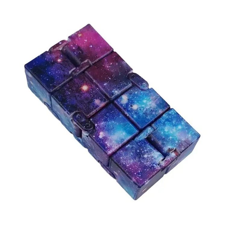 Starry Sky Infinite Magic Cube Toy - Brain Teaser Puzzle Cube Colorful Rotating Speed Puzzle Cube for Adults And Kids