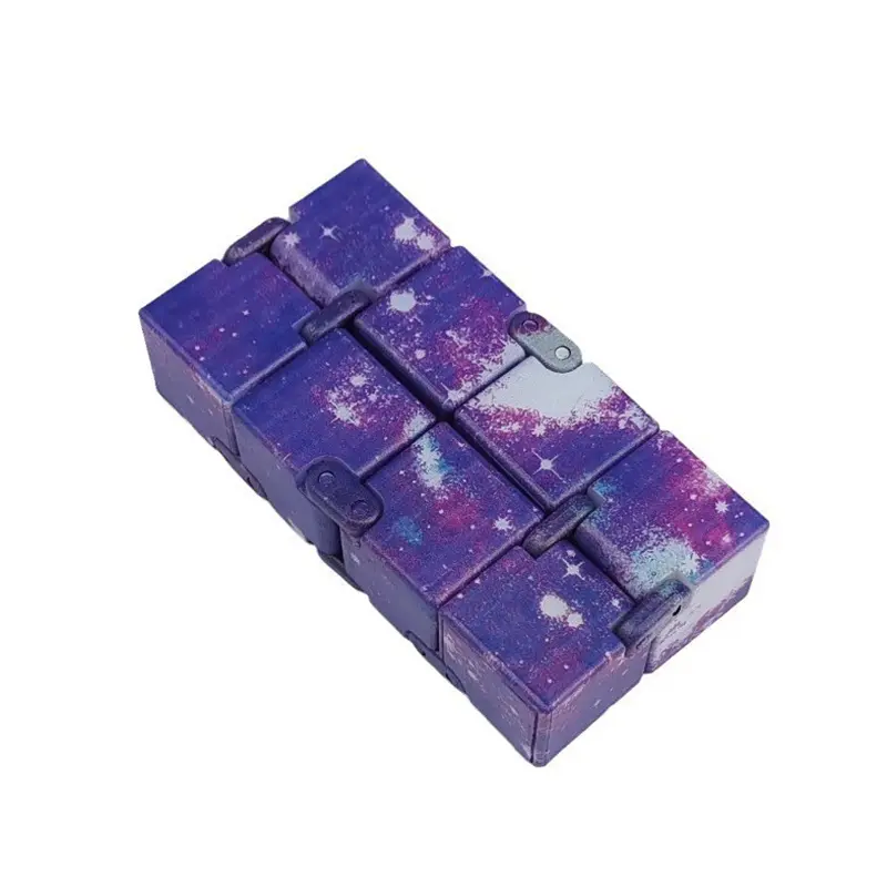 Starry Sky Infinite Magic Cube Toy - Brain Teaser Puzzle Cube Colorful Rotating Speed Puzzle Cube for Adults And Kids