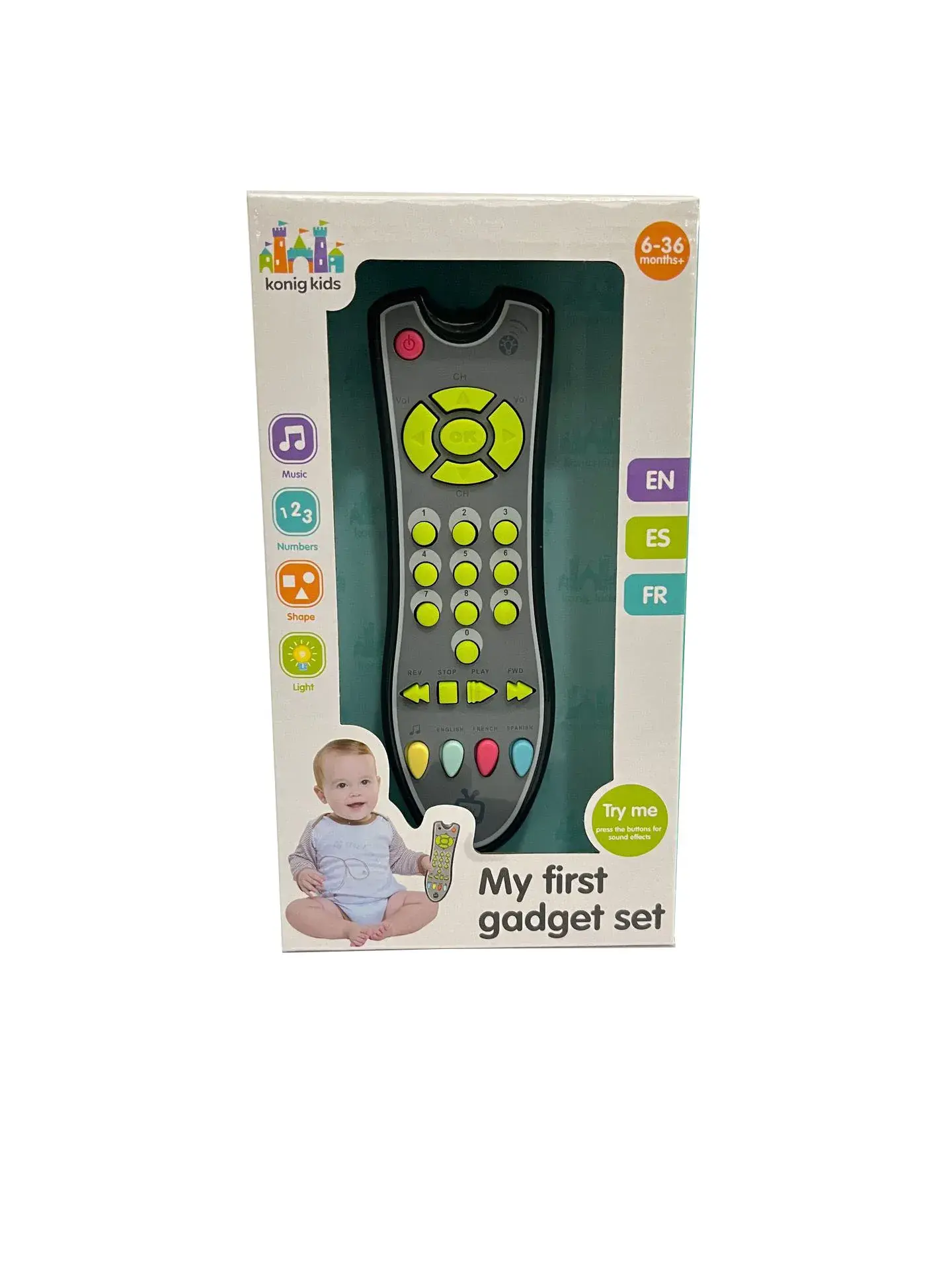 Baby TV Remote Control Kids Musical Early Educational Toys Simulation Remote Control Children Learning Toy with Light Sound