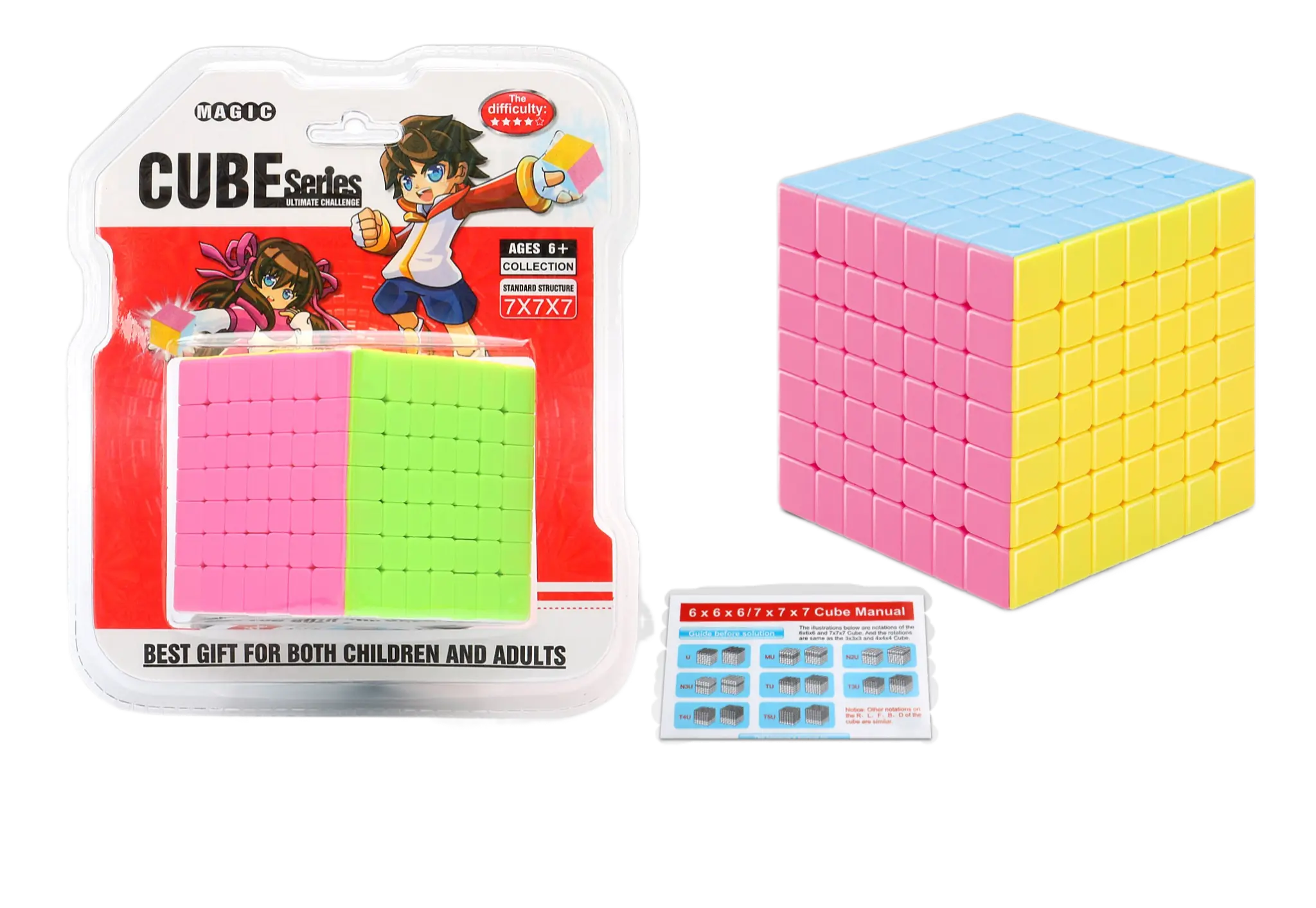 Yisheng Magic Pyramid Cube 4x4 5x5 6x6 7x7 8x8 Puzzle Toys Educational Brain Teaser Game Speed Cube Kids Gift Cubes