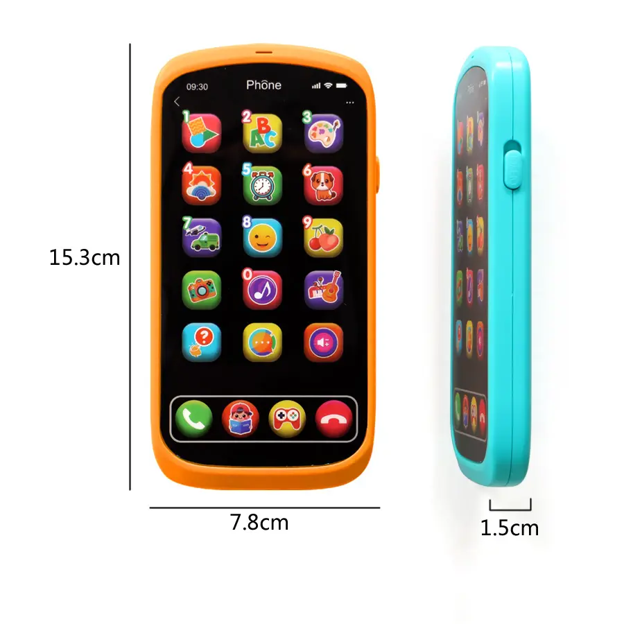 Children Touch Screen Phone Toy Simulation Mobile Cellphone English Learning Machine With Light Boys Girls Early Education Toys