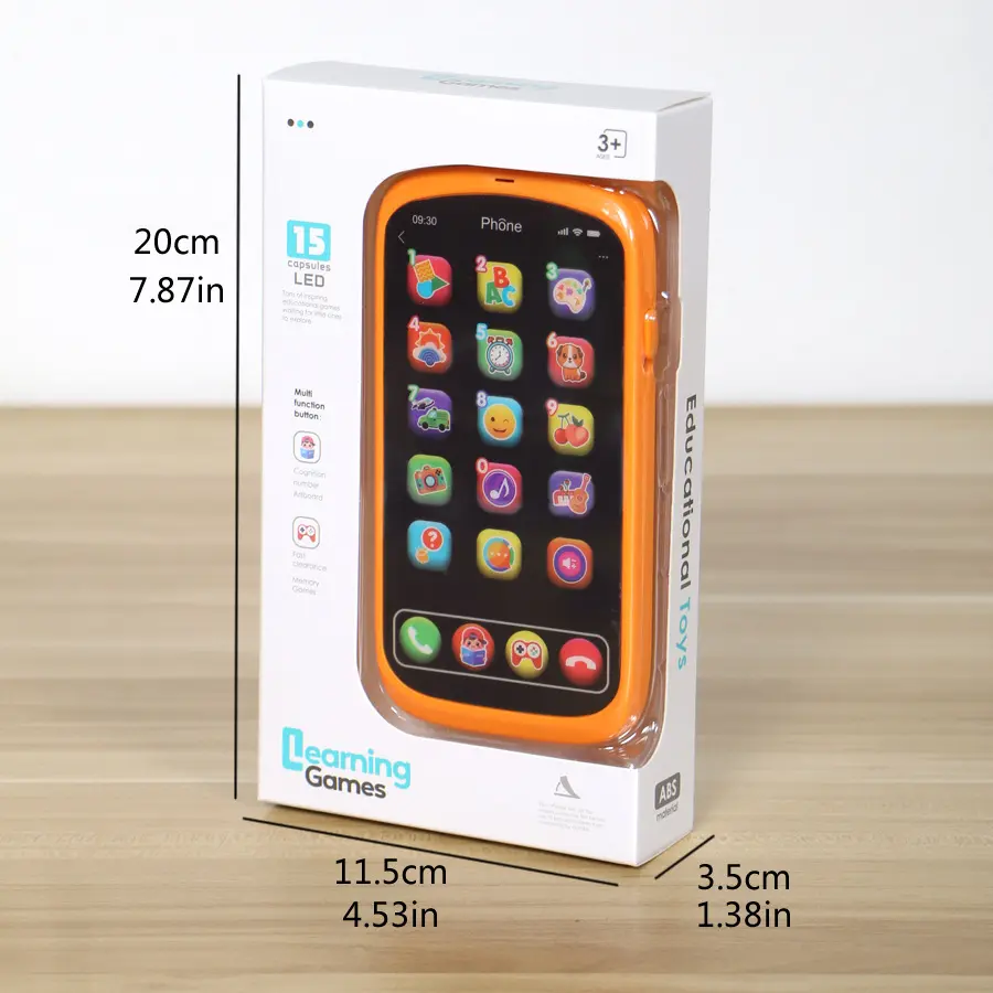 Children Touch Screen Phone Toy Simulation Mobile Cellphone English Learning Machine With Light Boys Girls Early Education Toys