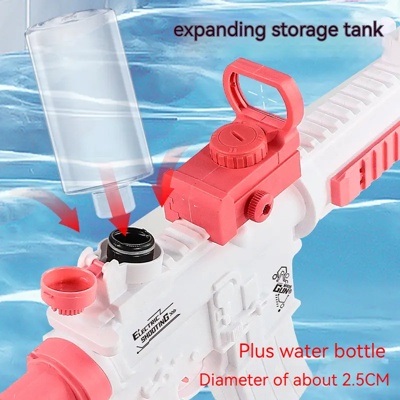 Electric Water Gun M416 Shooting Toy 280ML Shoot Beach Outdoor Fun Toy Children Boy Girl Adults Gift With Expanding Storage Tank