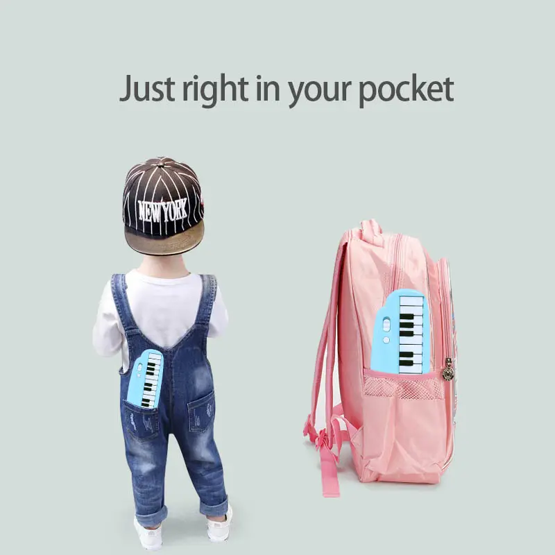25-Key Mini Pocket Piano Toy Soft-Sound PP Material 3A Battery(Not Included) Blue/Pink Educational Musical Instrument Gifts