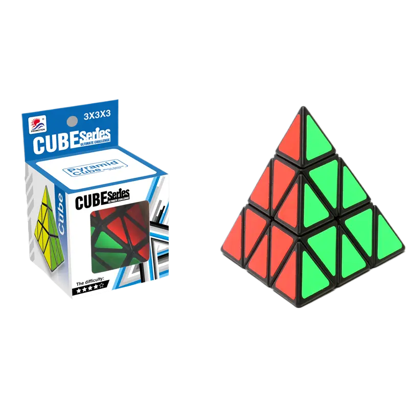 Children Pyramid Cube 3x3x3 Magic Triangle Speed Pyraminx Cube Smooth Brain Teaser Toy Puzzle Game STEM Educational Toys
