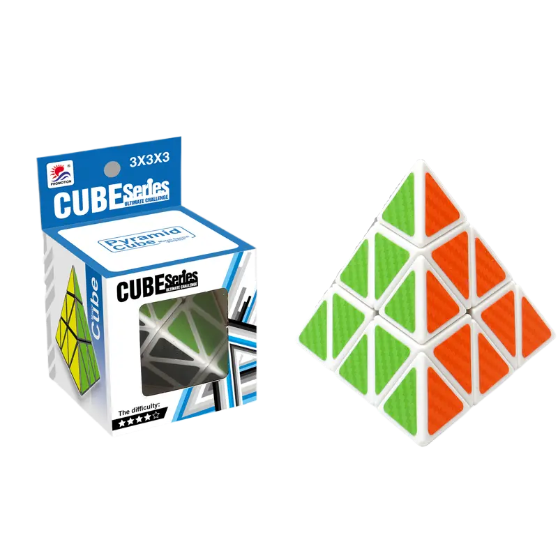 Children Pyramid Cube 3x3x3 Magic Triangle Speed Pyraminx Cube Smooth Brain Teaser Toy Puzzle Game STEM Educational Toys