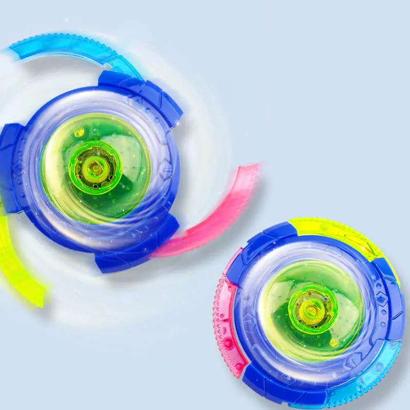 UFO Flashing Wing Spinning Top Kids Gyro Light Up Toy Kids LED Music Gyroscope Launcher Rotating Toys Fun Birthday Party Favors