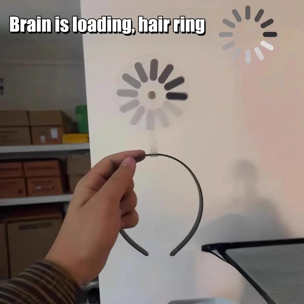 Hair Accessory Fade-resistant Headband Loading Symbol Design Unisex Hair Hoop Lightweight Rotating Headband for Easy Fixation