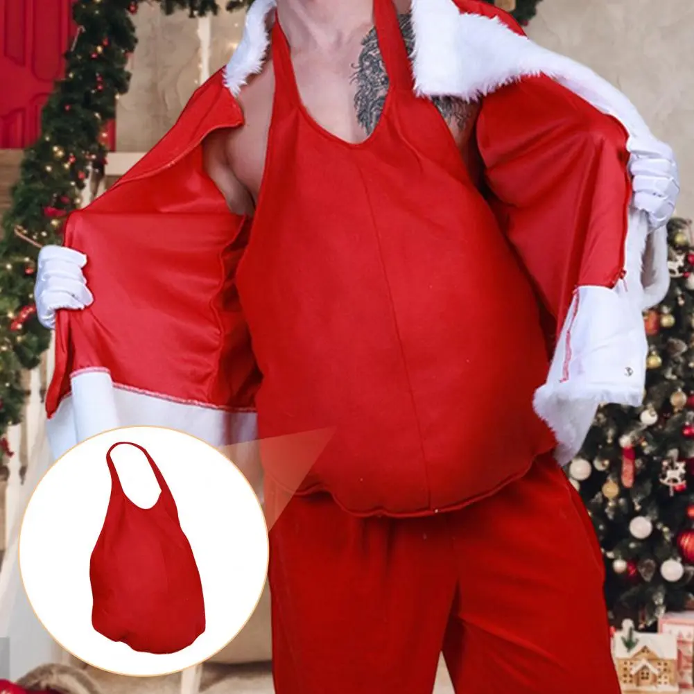 Santa Imitation Belly Solid Color Cloth Realistic Belly Santa Decoration Good Touch Xmas Fake Belly Christmas Cosplay Prop