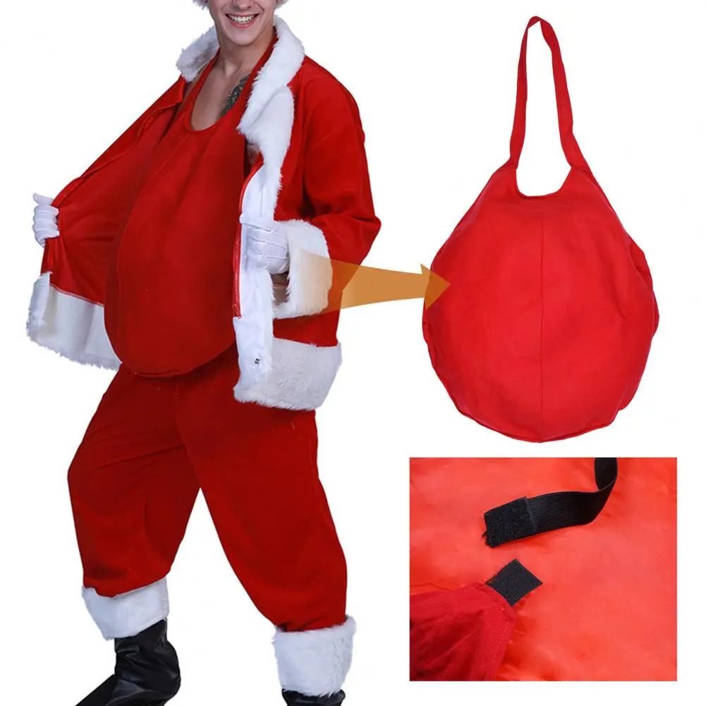 Santa Imitation Belly Solid Color Cloth Realistic Belly Santa Decoration Good Touch Xmas Fake Belly Christmas Cosplay Prop