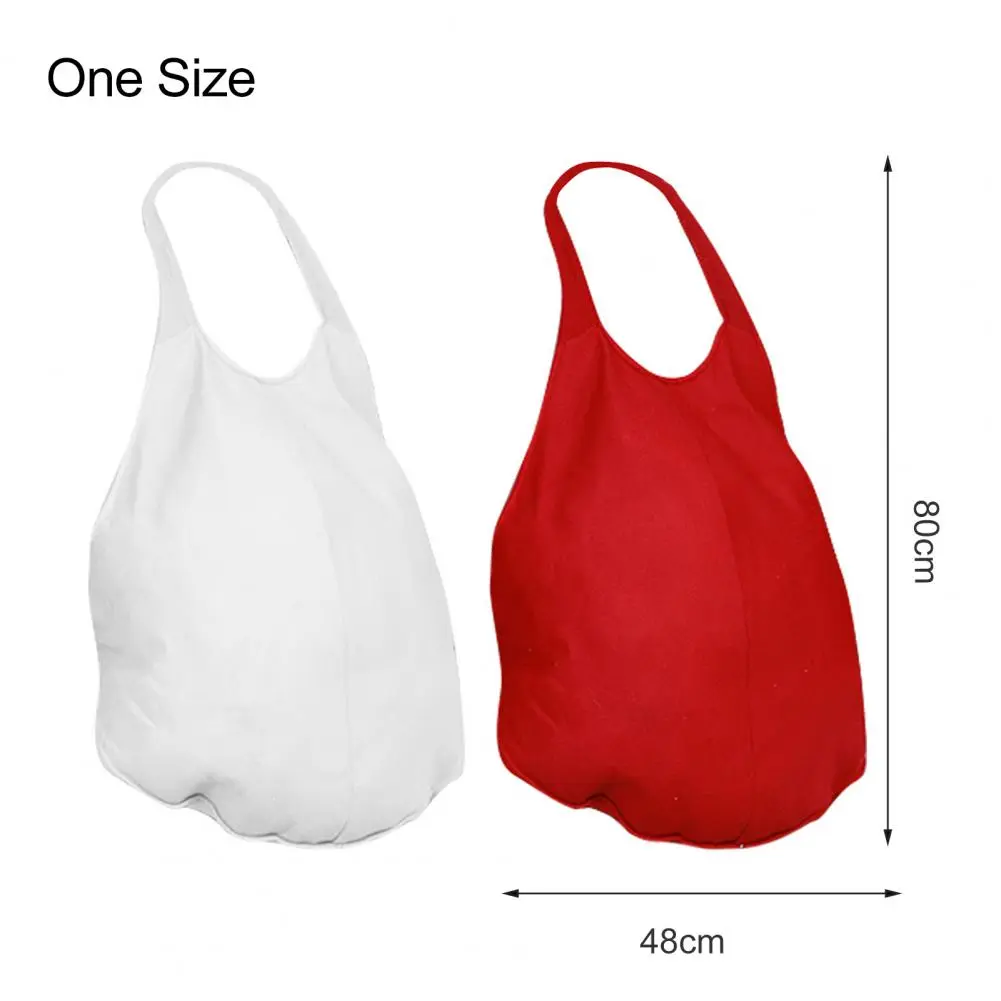 Santa Imitation Belly Solid Color Cloth Realistic Belly Santa Decoration Good Touch Xmas Fake Belly Christmas Cosplay Prop