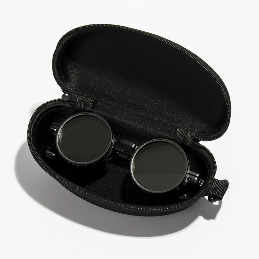 Men Round Sunglasses Visual Comfort Sunglasses Stylish Round Sunglasses with Black Finish Nd Filters Polarized for Uv for Men