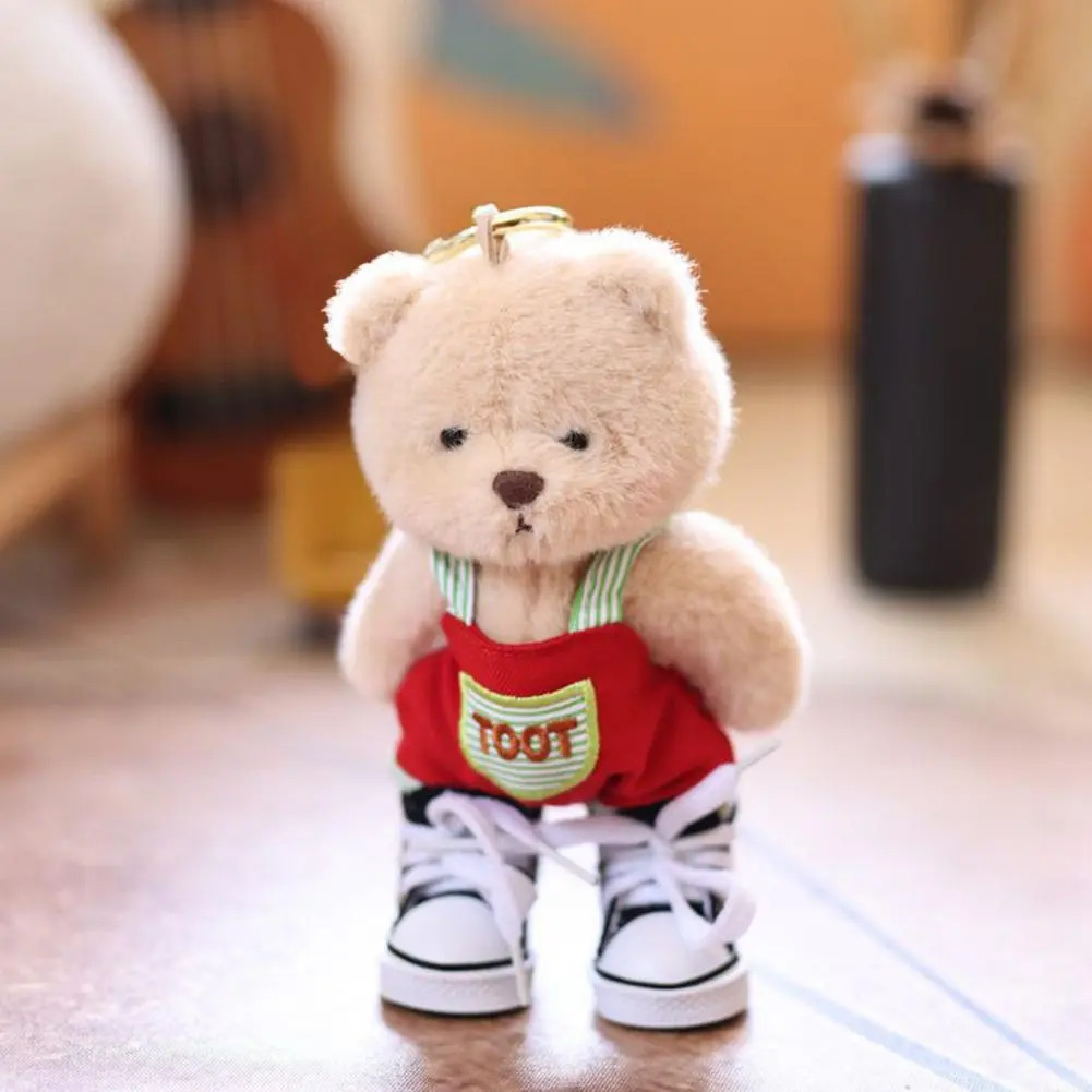 Doll Pendant Keychain Bear Pendant for Bags Plush Bear Doll Keychain Charm for Bags Schoolbags Cute Hanging for Suitcases