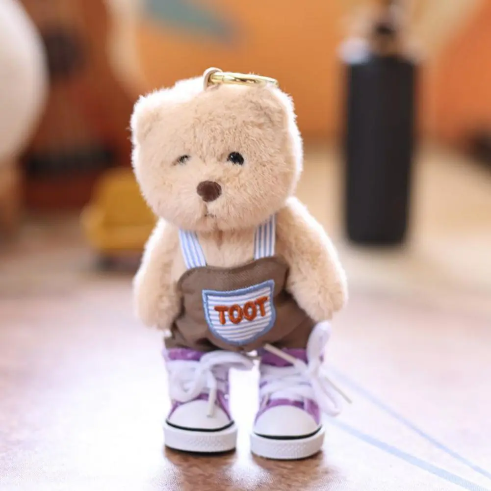 Doll Pendant Keychain Bear Pendant for Bags Plush Bear Doll Keychain Charm for Bags Schoolbags Cute Hanging for Suitcases