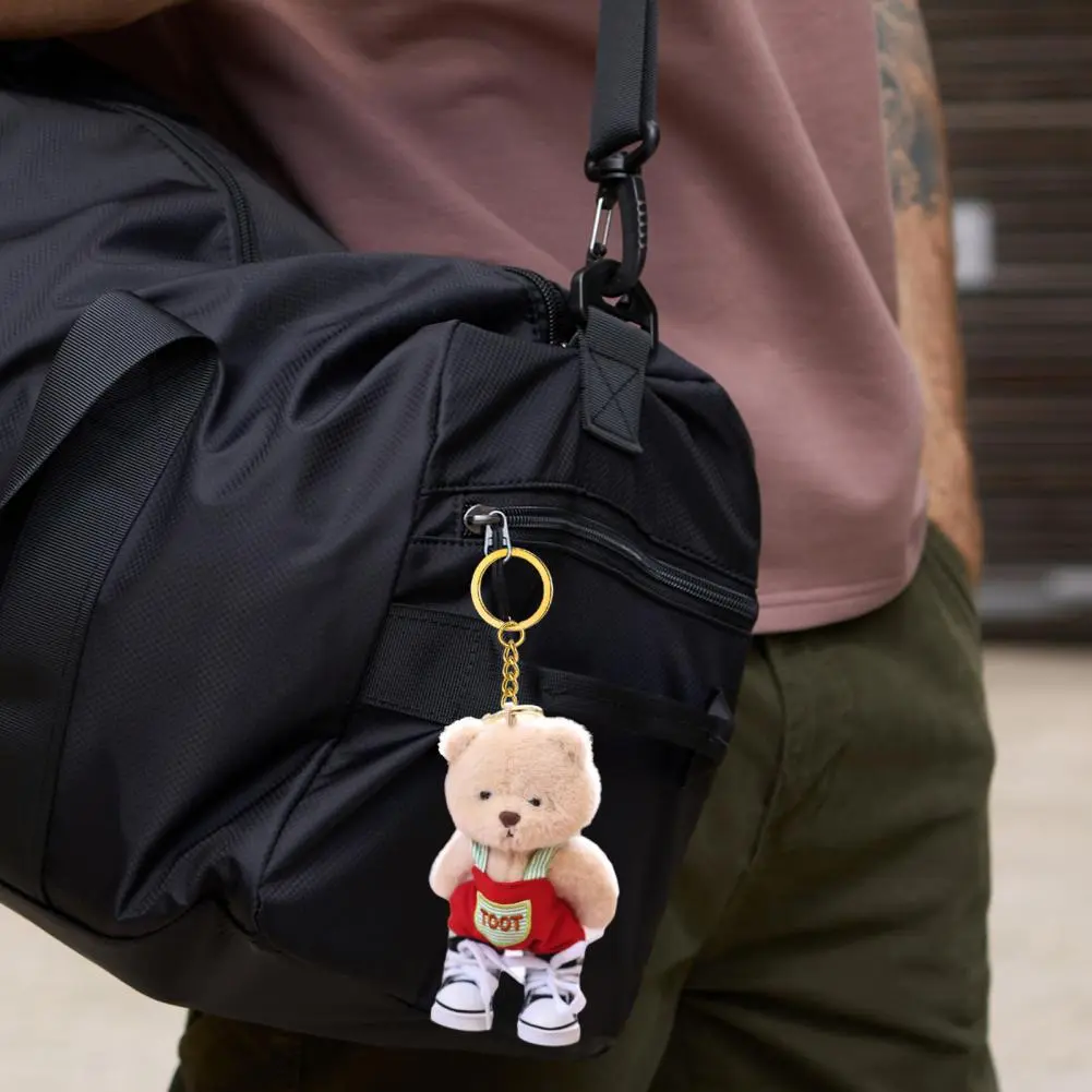 Doll Pendant Keychain Bear Pendant for Bags Plush Bear Doll Keychain Charm for Bags Schoolbags Cute Hanging for Suitcases