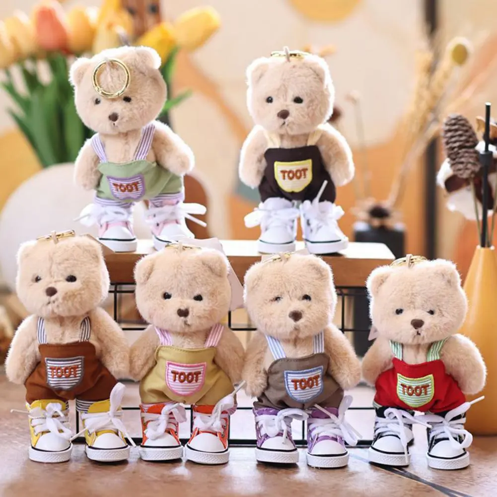 Doll Pendant Keychain Bear Pendant for Bags Plush Bear Doll Keychain Charm for Bags Schoolbags Cute Hanging for Suitcases