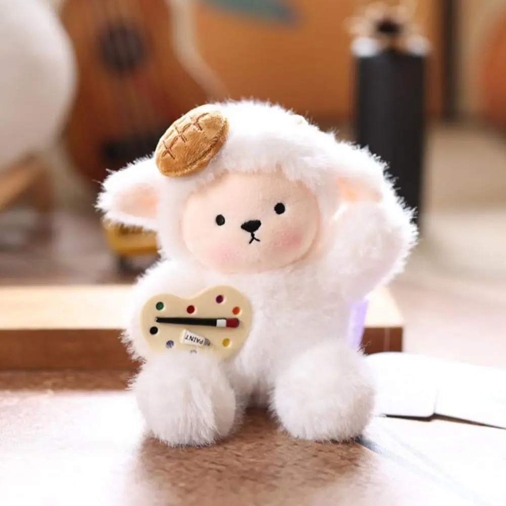 Lamb Keychain Collectible Keychain Cute Lamb Plush Keychain with Necktie Adorable Doll Pendant for Car Backpack for Accessories