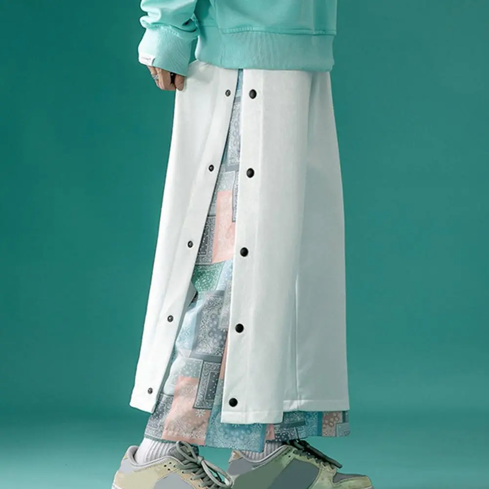 Cool Men Pants Straight Men Summer Trousers Geo Printing Streetwear Sports Men Summer Pants