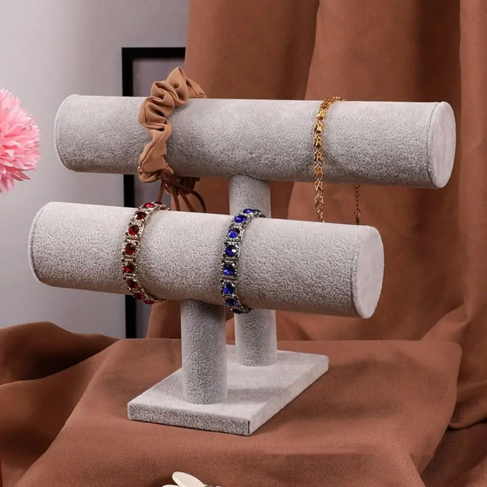 Portable Jewelry Stand Jewelry Stand Organizer Elegant Double-tier Bracelet Watch Display for Bedroom for Bracelets for Bedroom