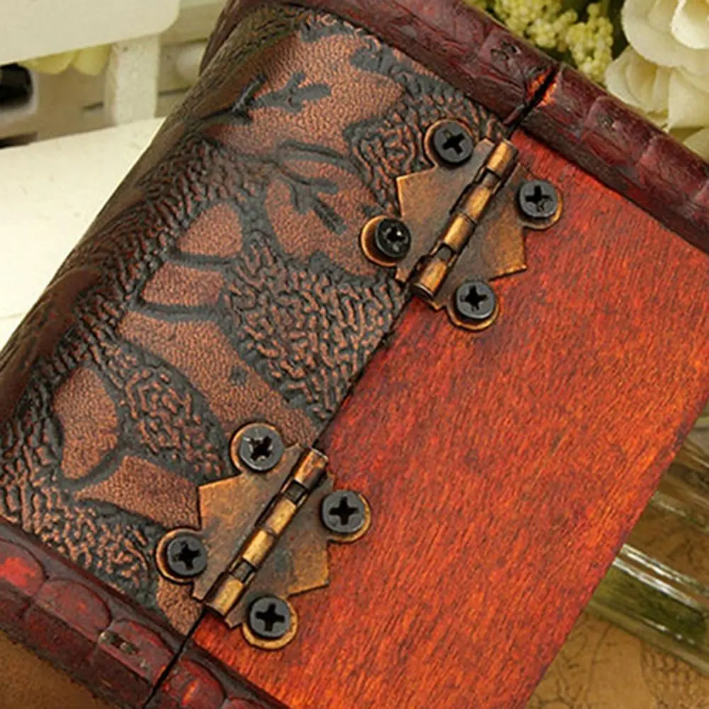 Vintage Personal Jewelry Packaging Display Box Necklace Bracelet Rings Storage Organizer Wooden Storage Case Gift Box