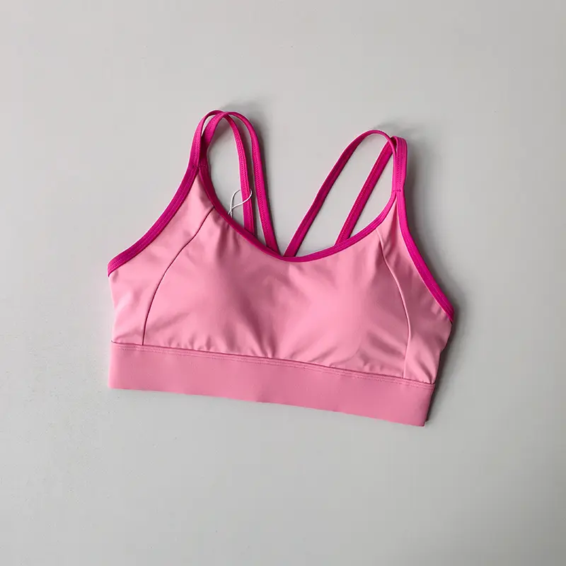 Sports Lingerie Women Beautiful Back Shockproof Gathering Running Vest Fitness Clothing High-intensity Yoga Bra Integrated
