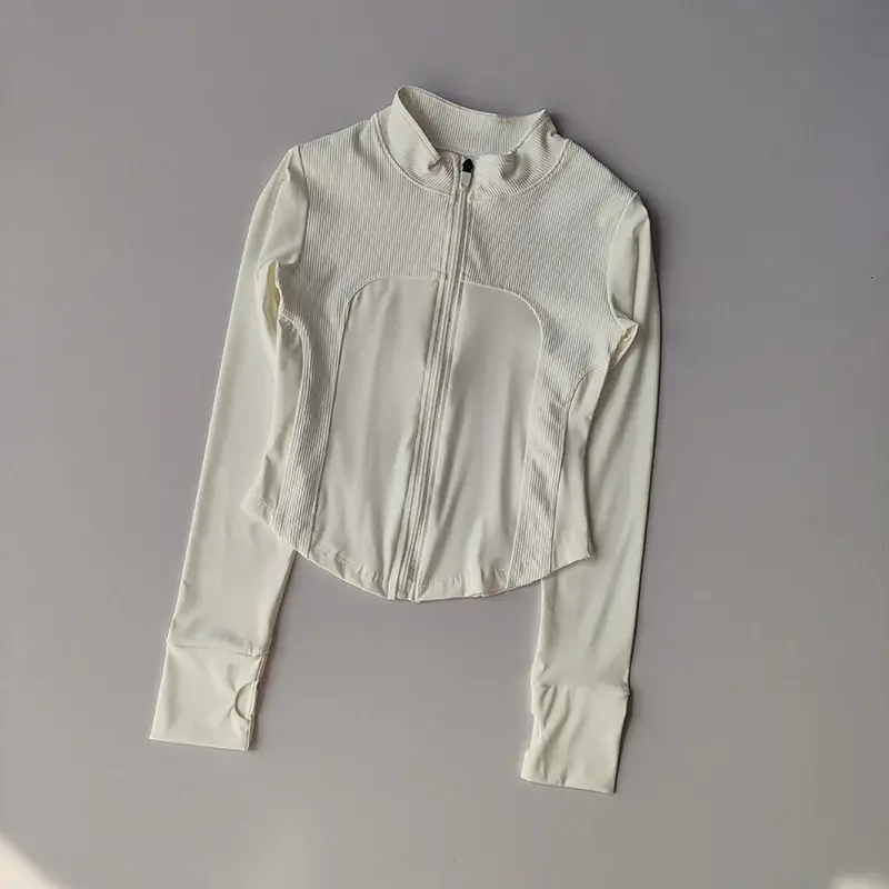 Standing Collar Zipper Sports Jacket Women's Tight Yoga Suit Long Sleeved Instagram Popular Sports Running Slim Fit Top