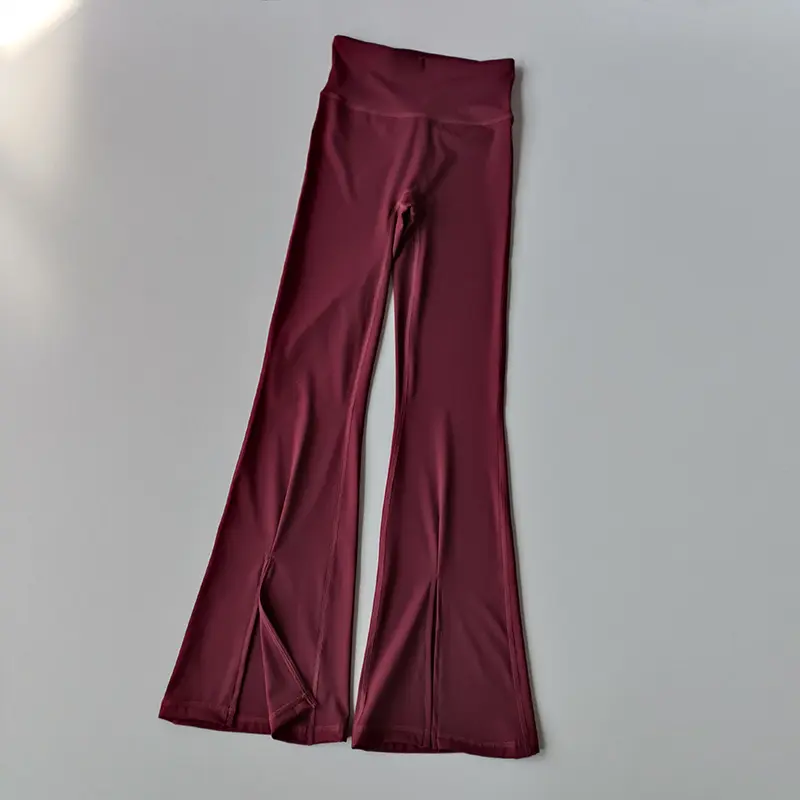 High Waisted Micro Flared Yoga Pants Hip Lifting Running Fitness Sports Pants Tight Fitting Wide Leg Leggings Worn Externally
