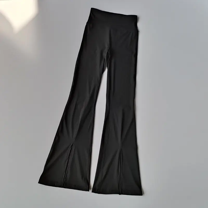 High Waisted Micro Flared Yoga Pants Hip Lifting Running Fitness Sports Pants Tight Fitting Wide Leg Leggings Worn Externally