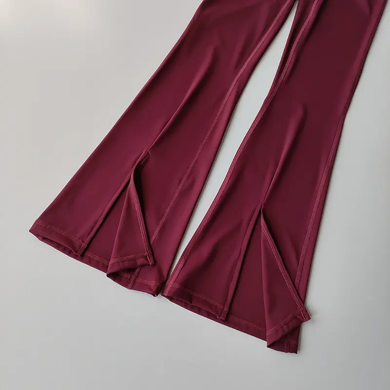 High Waisted Micro Flared Yoga Pants Hip Lifting Running Fitness Sports Pants Tight Fitting Wide Leg Leggings Worn Externally