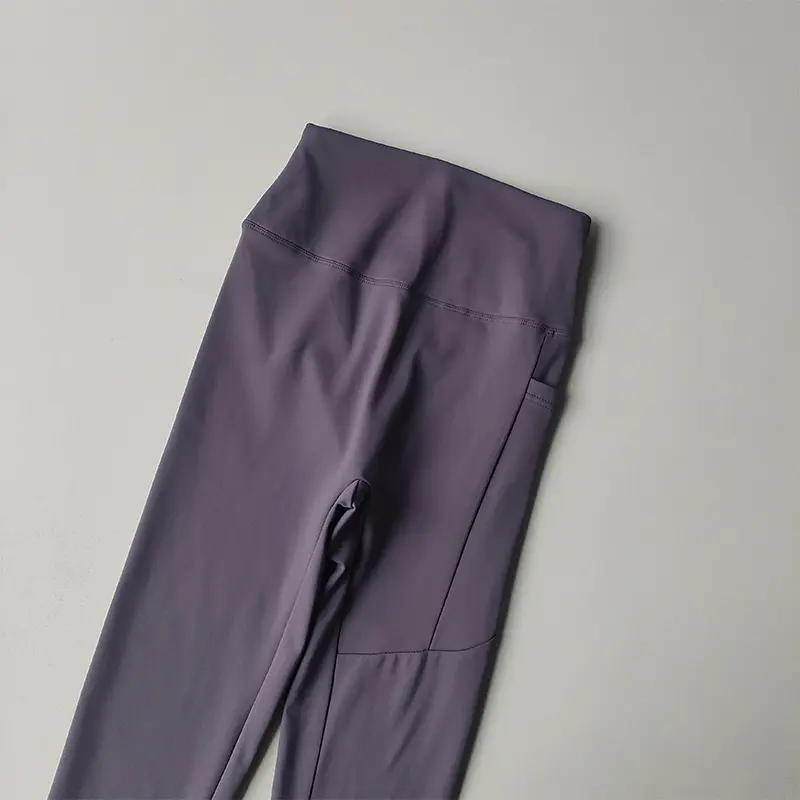 Yoga Pants Women High Waist Lifting Hips with Pocket Elastic Plus Velvet Warm Jogging Exercise Leggings Tight Fitness Pants