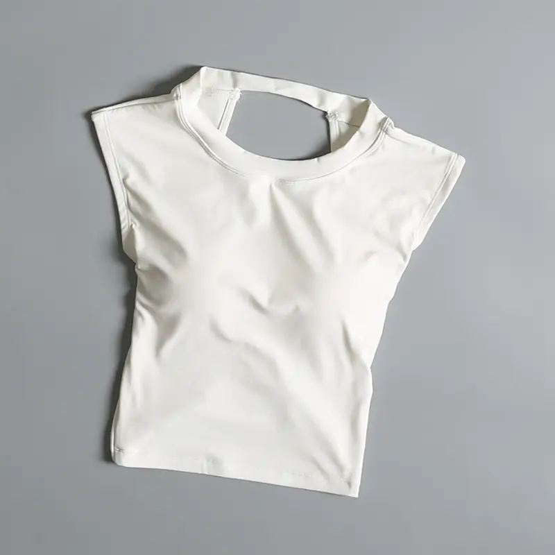 Sports T-shirt for Women in Summer Short Sexy Backless Integrated Yoga Suit Vest Wearing Running Sleeveless Fitness Suit