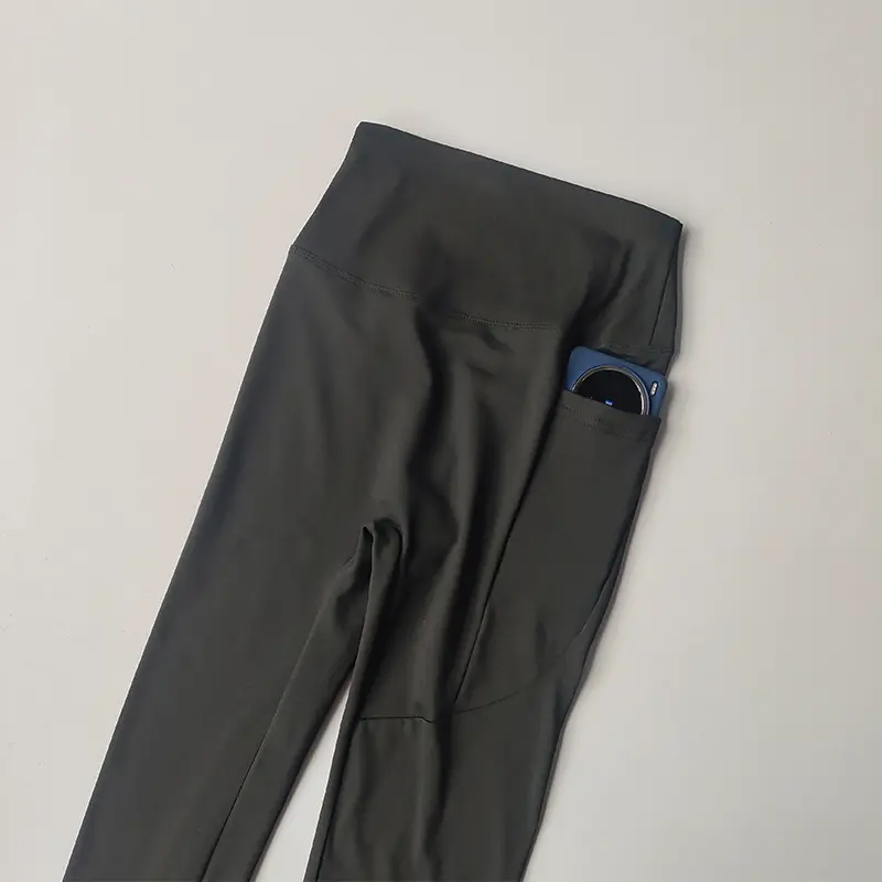 Yoga Pants Women High Waist Lifting Hips with Pocket Elastic Plus Velvet Warm Jogging Exercise Leggings Tight Fitness Pants