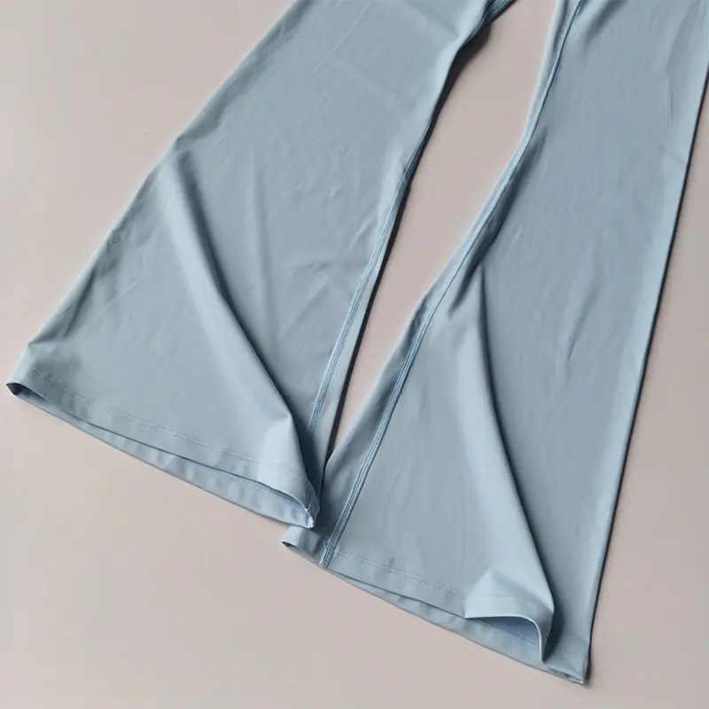 Cross-histed Sexy Legging Pleated Peach Hips Slightly Flared Pants Wide-leg Yoga Quick-drying Pilates Outside Wear Fitness Pants