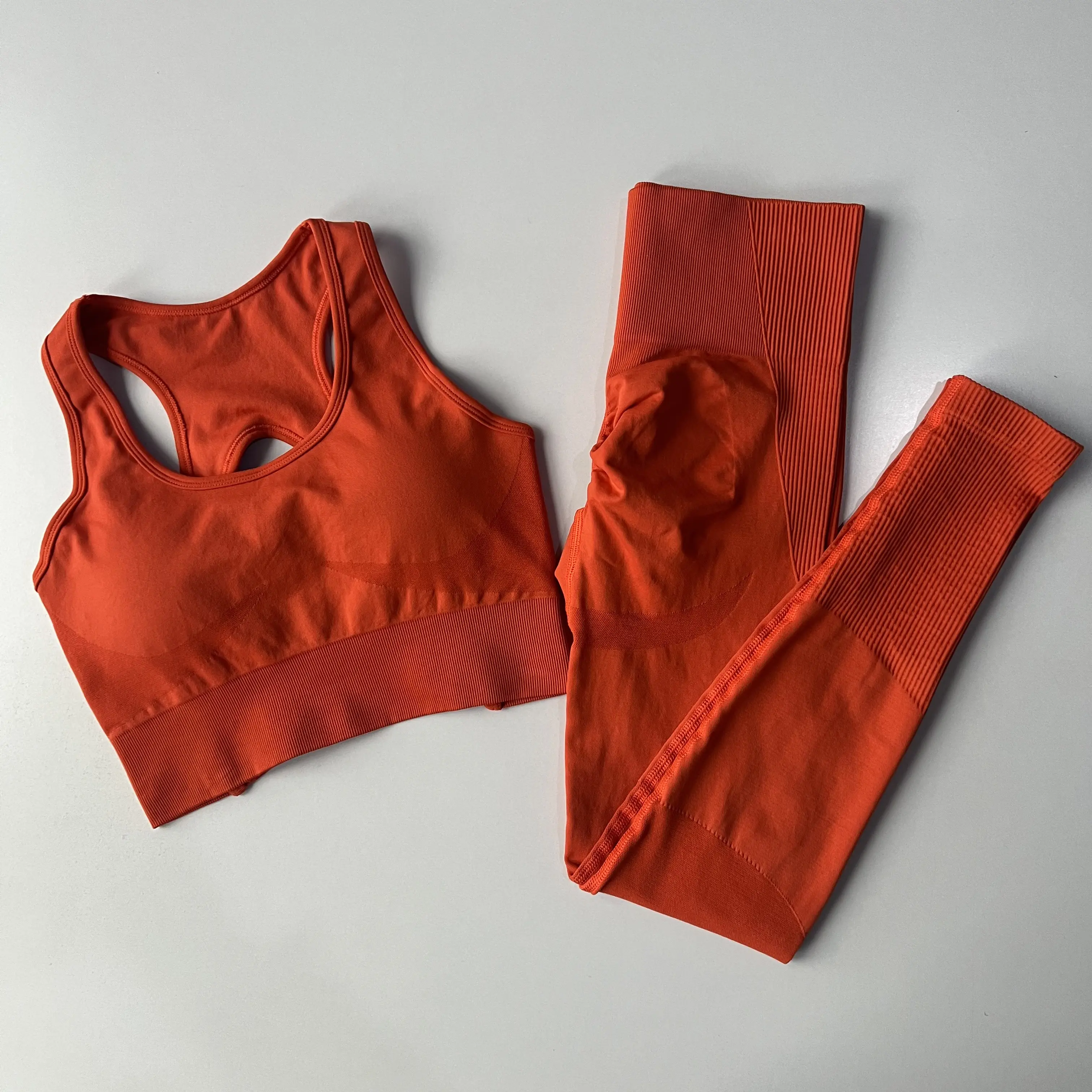 Peach Buttock Lifting Leggings Sports Bras Fitness Suit Sexy Set Running Sports Gathering Anti-shock Tight Fitness Yoga Suit