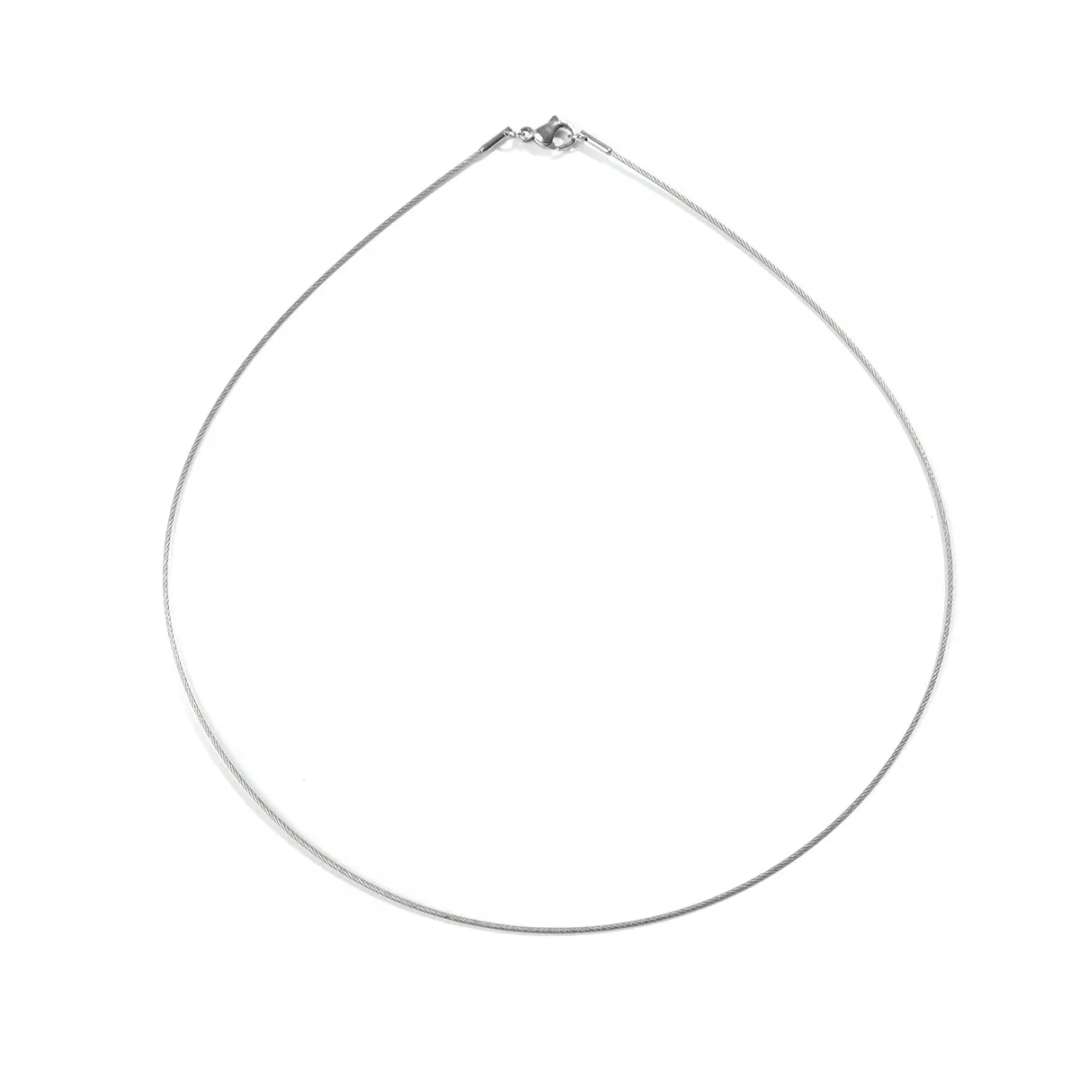 304 Stainless Steel Simple Collar Neck Ring Necklace Silver Color For Women Men Party Gift 45cm(17 6/8") long, 1 Piece