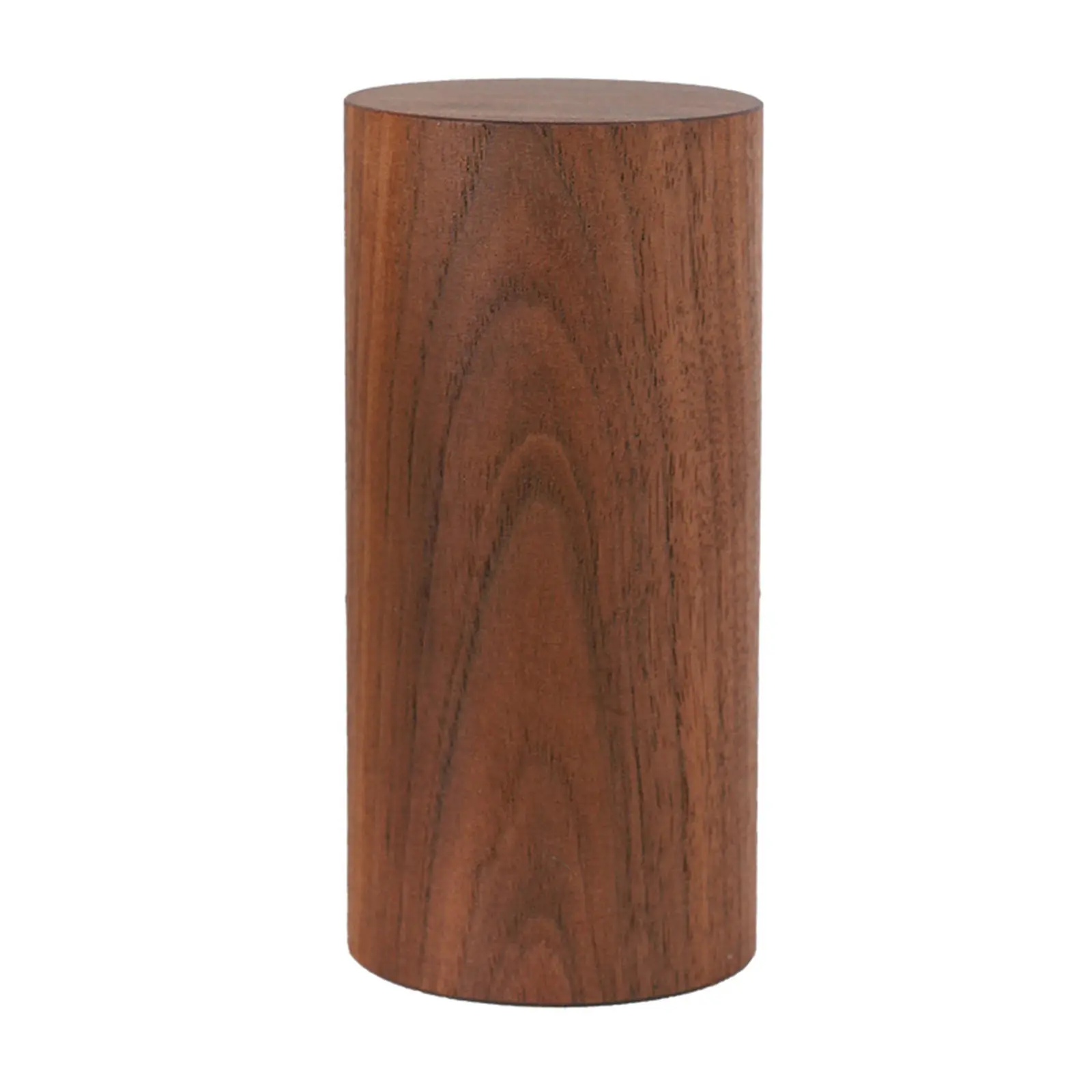 Vintage Dark Brown Cylinder High-end Black Walnut Wood Jewelry Display Stand Storage Column Photo Props Ring Earring Bracket 1Pc