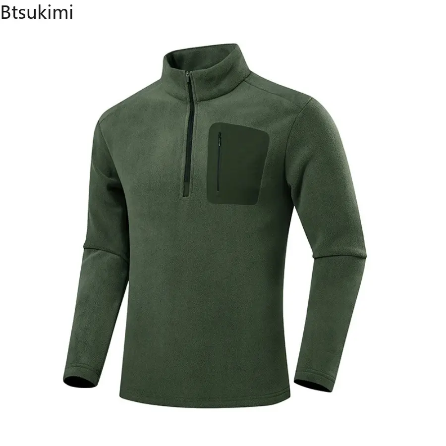 2025 New Autumn Winter Men's Velvet Jackets Outdoor Hiking Warm Jacket Coats Mens Fans Training Jackets Windproof Pullover Tops
