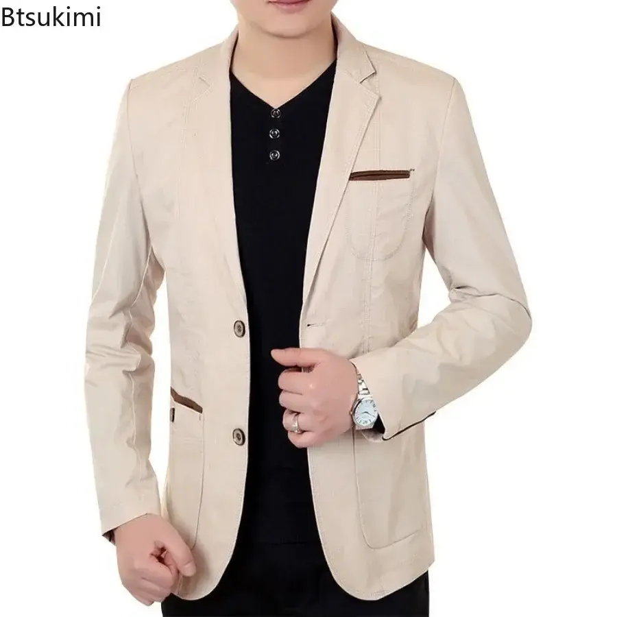 2025 High-end Men Suit Jackets Business Casual Single-breasted Suit Coats New Spring Autumn Formal Wear Male Slim Blazer Jackets