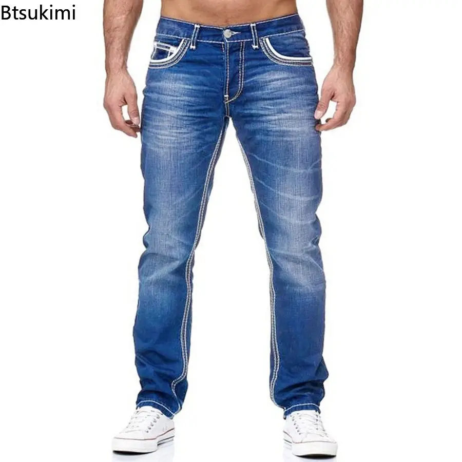 Men's High-quality Classic Jeans Fashion Slim Pencil Pants Comfortable Versatile Cotton Denim Trousers Male Street Casual Pants