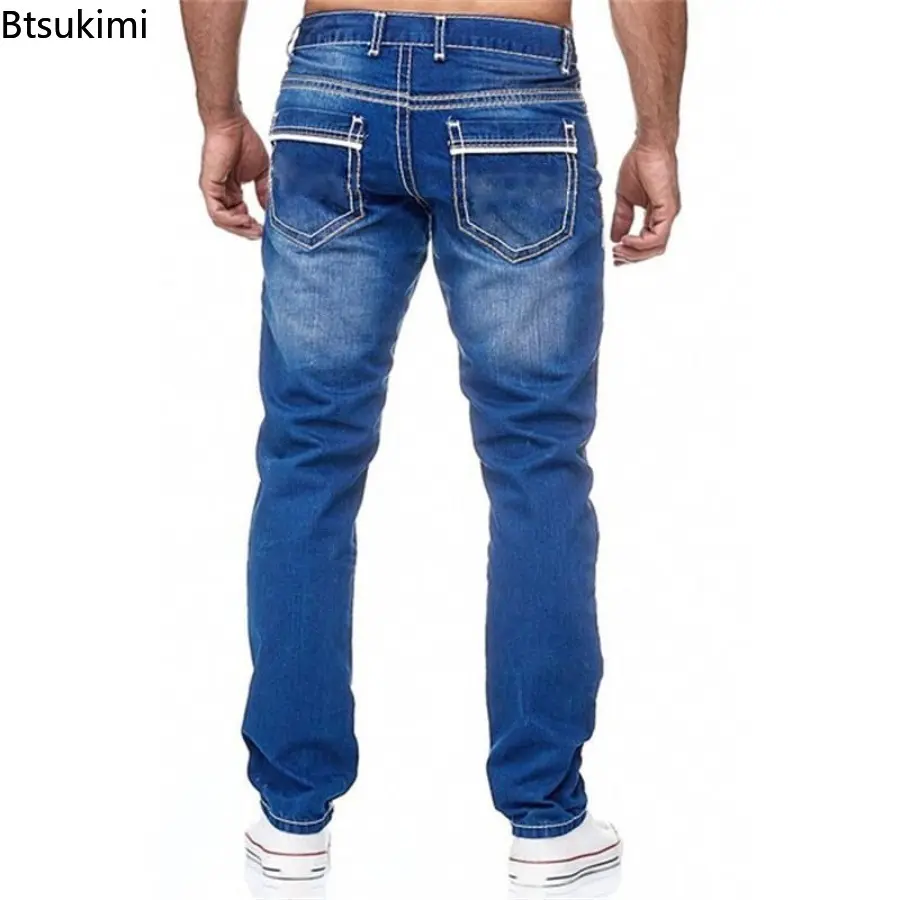 Men's High-quality Classic Jeans Fashion Slim Pencil Pants Comfortable Versatile Cotton Denim Trousers Male Street Casual Pants