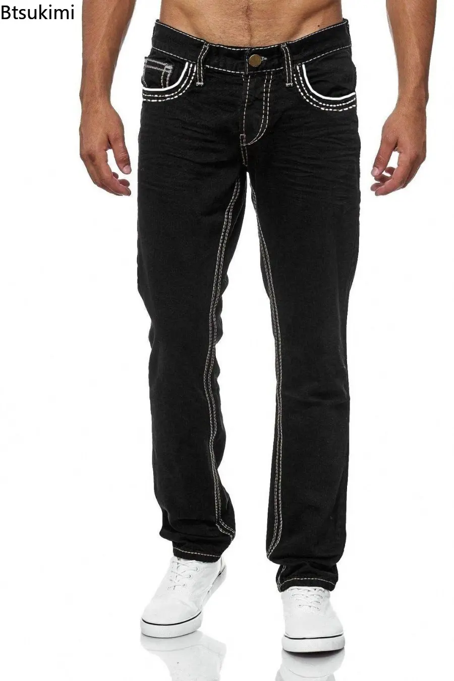 Men's High-quality Classic Jeans Fashion Slim Pencil Pants Comfortable Versatile Cotton Denim Trousers Male Street Casual Pants