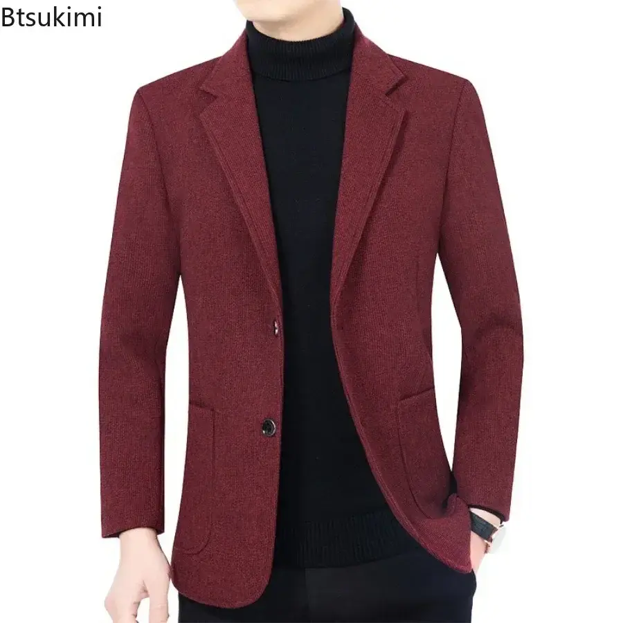 Spring Autumn New Men's Solid Slim Business Casual Blazers Jackets High Quality 2025 Male Formal Clothing Suits Coats Size M-4XL