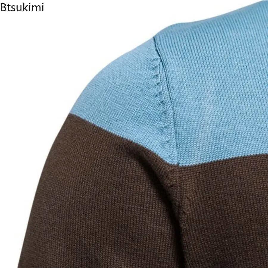 2025 Autumn Winter New Men's Pure Cotton Sweater Cardigan High-quality Zipper Knitted Coats Fashionable Casual Knitted Sweater