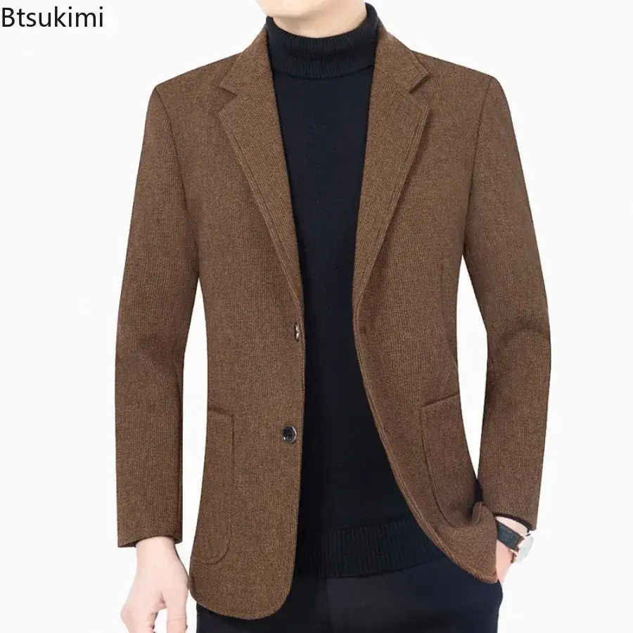 Spring Autumn New Men's Solid Slim Business Casual Blazers Jackets High Quality 2025 Male Formal Clothing Suits Coats Size M-4XL