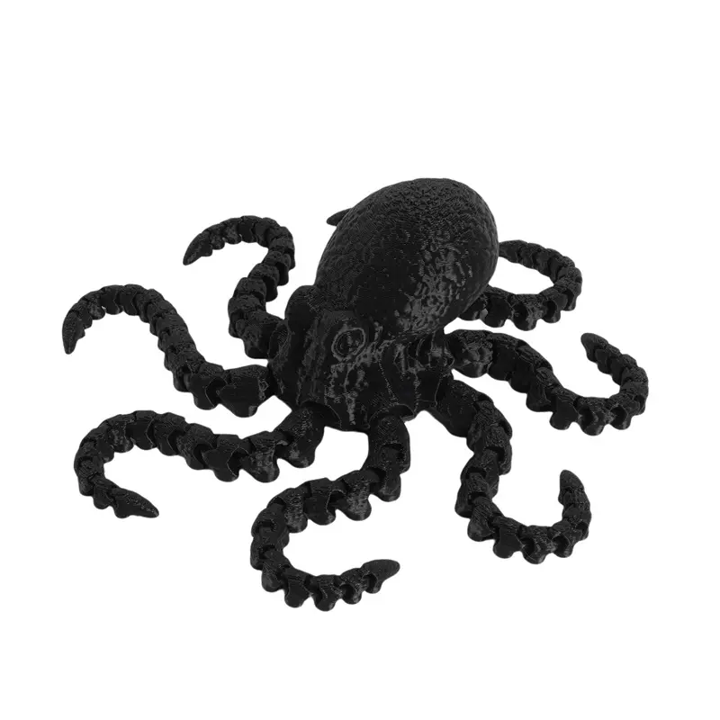 19CM 3D Printed Movable Octopus Joint Squid Model Toy Children's Ornament PLA Octopus Toy Jointed Squid Model for Kids