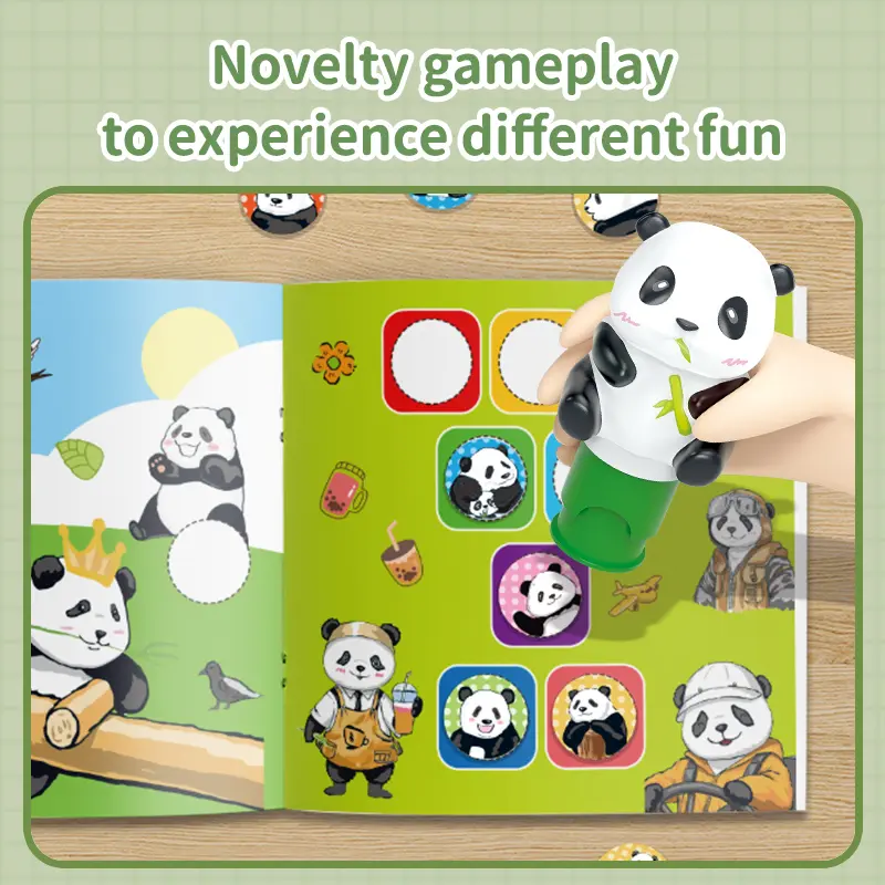 Children Panda Stamp Seals Stamps for Stationery Stickers Sticker Name Children's Clothing Seal Toy Toys Magic Child Birthday