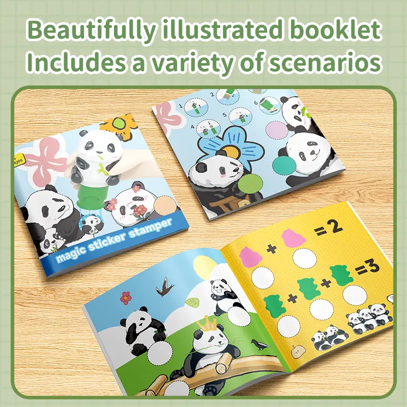 Children Panda Stamp Seals Stamps for Stationery Stickers Sticker Name Children's Clothing Seal Toy Toys Magic Child Birthday